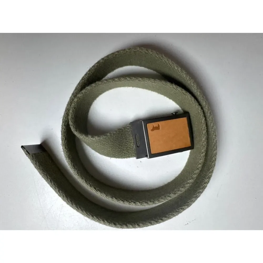 Will Leather Goods Mens Gunner Belt Army Green Leather Buckle Canvas 39 Military